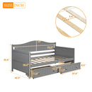 Wooden Daybed, Sofa Bed, No Box Spring Needed