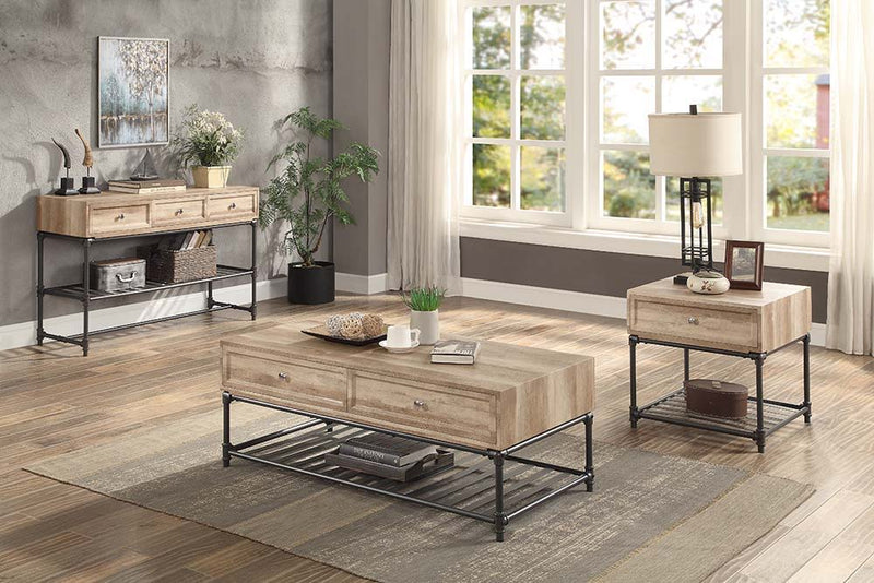 Brantley - Coffee Table - Oak & Sandy Black Finish