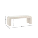 Modern Contemporary Waterfall Bench - Cream
