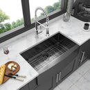 Farmhouse Kitchen Sink, Stainless Steel, Apron Front