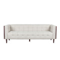 Contemporary Mid-Century Charm 3 Seater Sofa With Button Tufted Waffle Stitching
