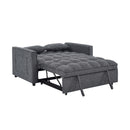 Sienna - Tufted Convertible Sleeper Sofa With Chaise - Gray