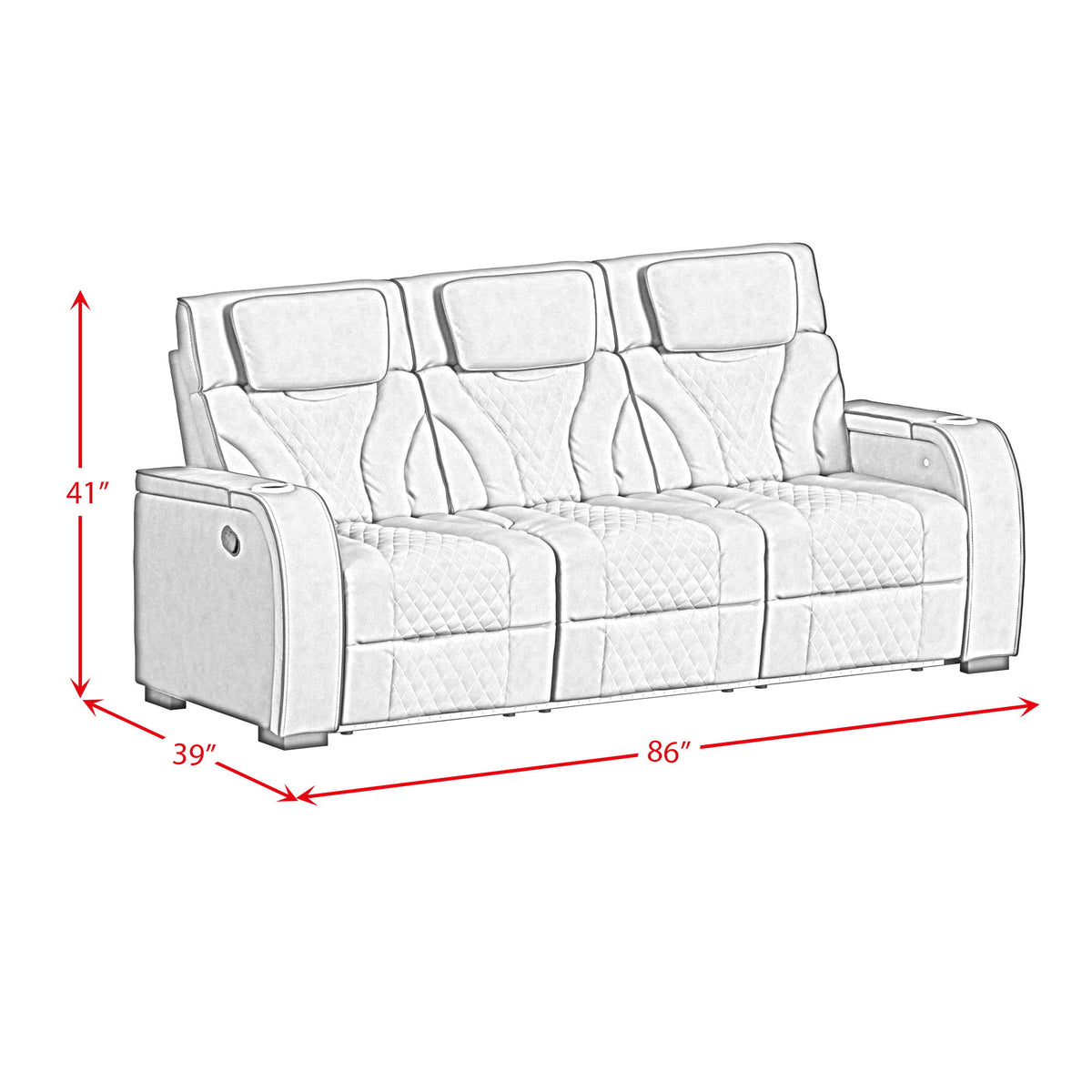 Blitz Living Room Set in Dark Gray by Elements International, view 28