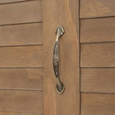 Queen Size Murphy Bed With Louvered Design And Multiple Storage Shelves - Wood