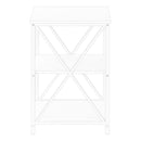 3 Tier Accent Table, Side Marble Look Contemporary & Modern