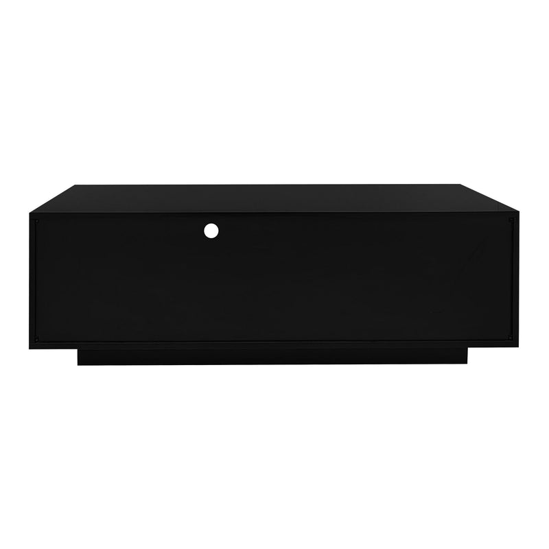 Modern High Glossy Rectangle Coffee Table With 16 Color LED Lights For Living Room