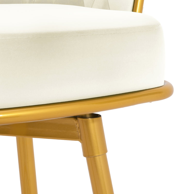 Modern Low Back Upholstered Counter Height Bar Stools (Set of 2)