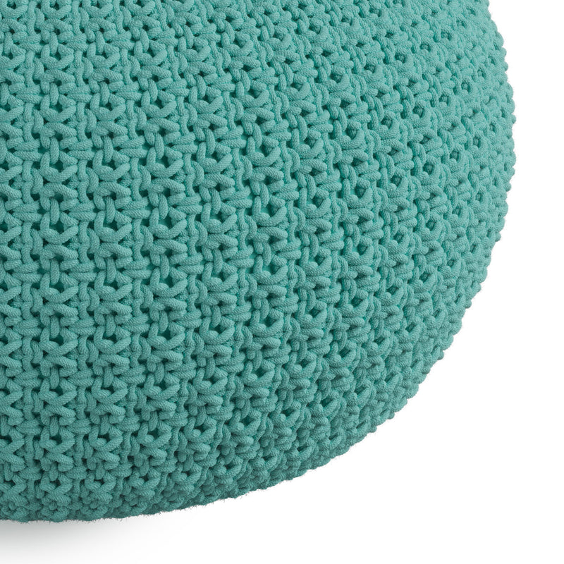 Sonata - Handcrafted Round Knitted Outdoor / Indoor Pouf