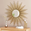 Modern Glam Sunburst Wall Mirror - Gold