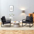 Classic Leather And Metal Frame Sofa, Ergonomically Designed, A Perfect Blend Of Modern And Industrial Styles