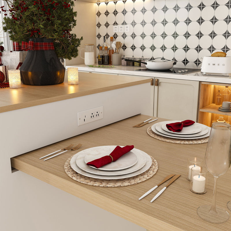 Expandable Kitchen Island With Power Outlet