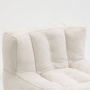Modern Indoor Fluffy Bean Bag Chair With Memory Foam And Ottoman, Super Soft