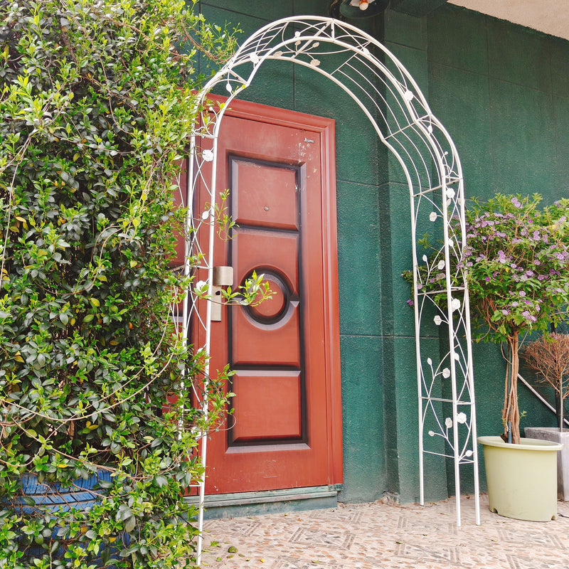 Metal Garden Arch Assemble Freely With 8 Styles Garden Arbor Trellis Climbing Plants Support Rose Arch