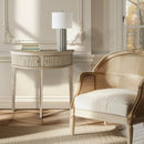 Vintage Inspired Storage Console Table With Fluted Doors