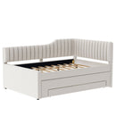 Upholstered Daybed With Trundle And 3 Drawers