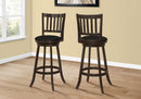 Swivel Stool Bar Height, Transitional Stylish Design (Set of 2)