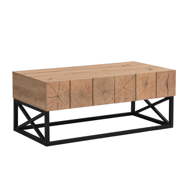 Luxury Industrial Table With 2 Drawers