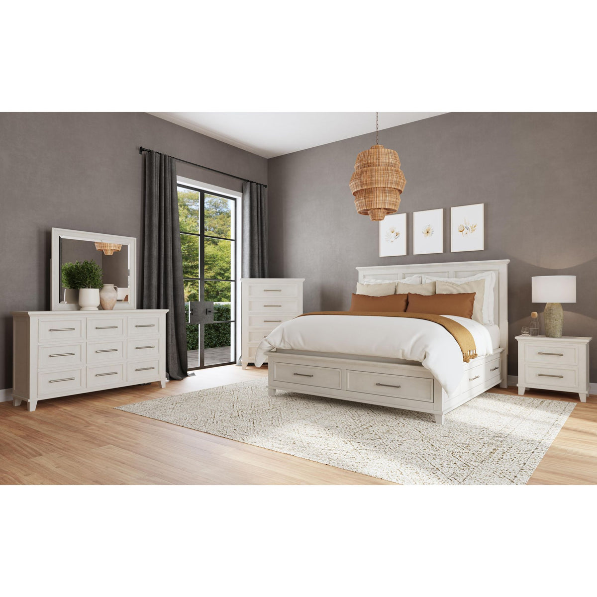 Canterbury 5-Drawer Chest in Dark Gray by Elements International, view 13