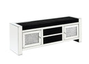Noralie - 59" Bench With Storage - Mirrored & Faux Diamonds