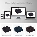 Modern Corduroy Deep Seat Sectional Sofa With Ottoman