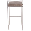 Fuji - Contemporary Stackable Counter Stool (Set of 2) - Stone