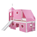 Loft Bed With Slide Tent And Tower Fun Playhouse Design