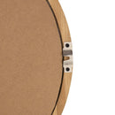 Oval Wall Mirror With Wood Frame, Farmhouse Wood Mirror For Bathroom Entryway Console Lean Against Wall - Brown