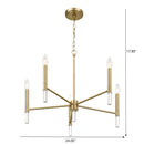 Courtyard - 5 Light Candle Light Chandelier - Clear / Gold