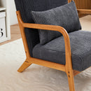 Accent Arm Chair With Pillow Upholstered
