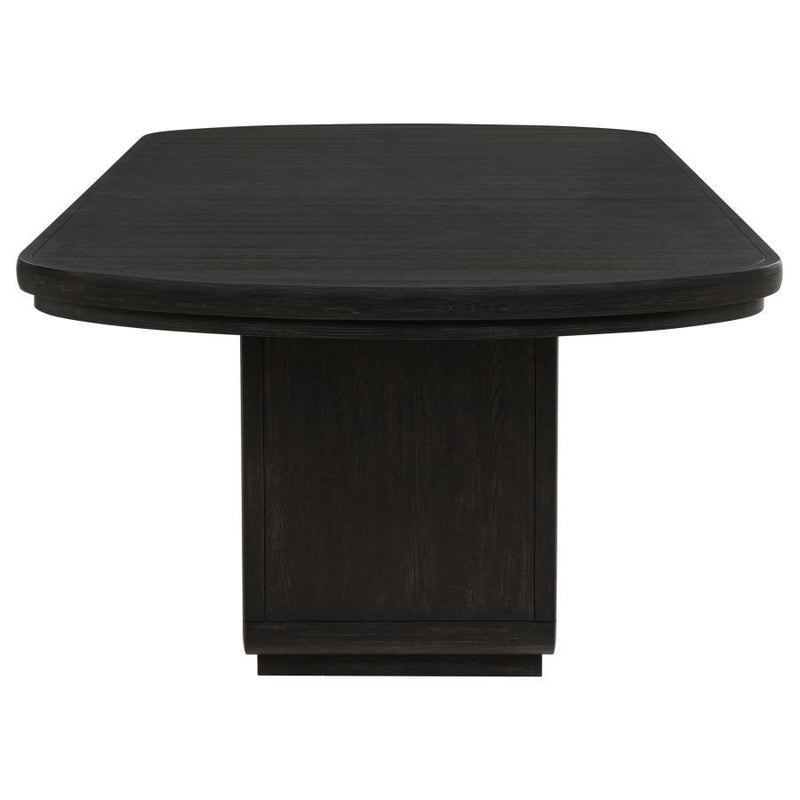Leandro - 9 Piece Rectangular Dining Table Set - Cream / Burnished Black