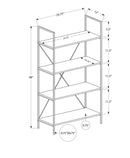 Bookshelf, Bookcase, 4 Tier, Office, Bedroom, Contemporary, Modern