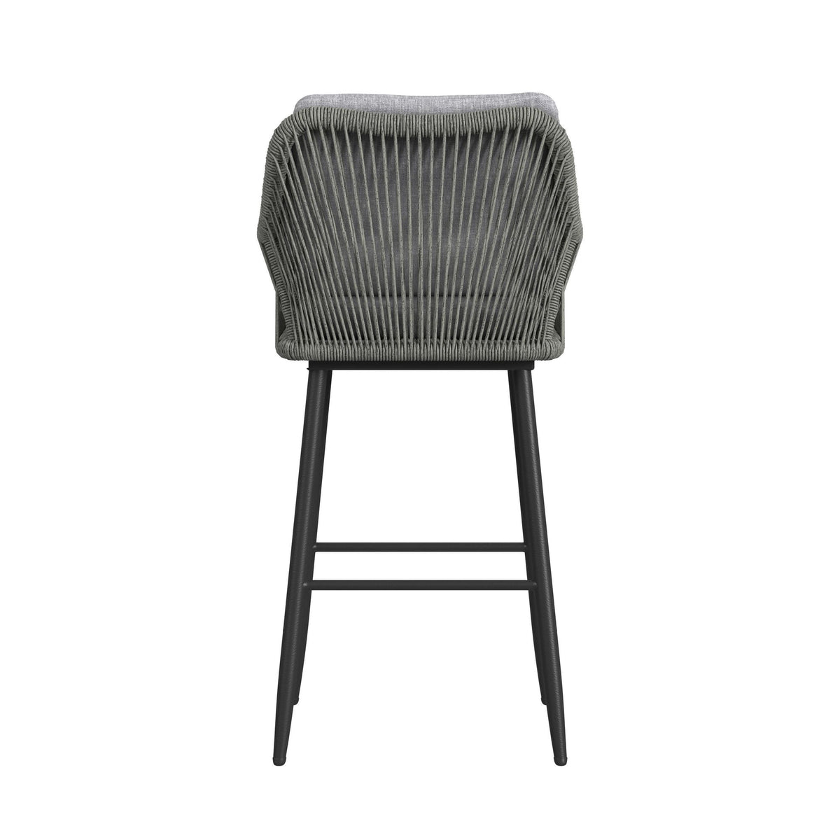 Bayhill Fabric Barstool (Set of 2) in Black / Gray by Elements International, view 8