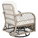 3 Piece Outdoor Chair & Table Set Chat Set, 2 Person Rattan Seating Group