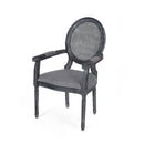 French Country Style Wood And Cane Upholstered Dining Chair Set