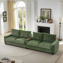 Modern 4 Seater Corduroy Sofa Couch With USB Ports And Hidden Storage