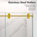 Frameless Single Sliding Shower Door With Clear Tempered Glass