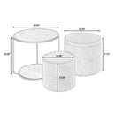 Multi Functional Ottoman And Table Set With Drum Stool