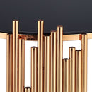 Tanquin - End Table - Black Glass & Gold