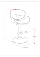 Marana - Multifunctional Handcrafted Bentwood Adjustable Swivel Bar Stool