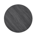 Anze - 3 Piece Coffee Table Set Contemporary Oval Wood Shelf - Charcoal