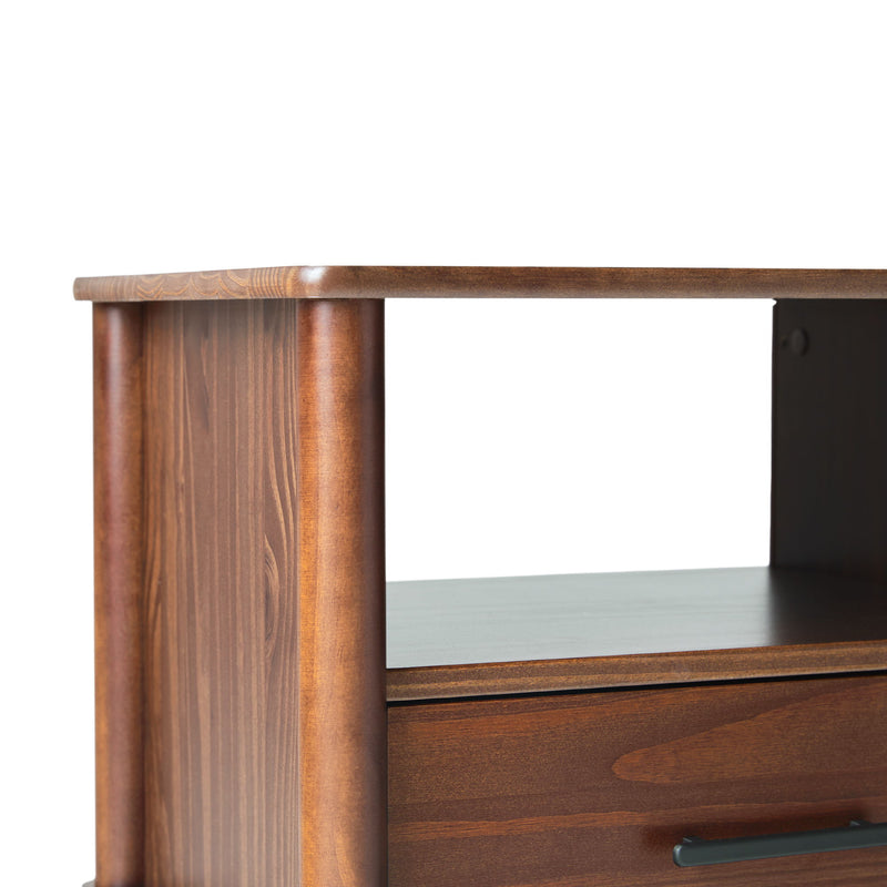 Transitional Solid Wood Spindle Nightstand