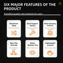 Heavy Duty Foldable Manual Wheelchair Double X Force Support With Adjustable Seat Belt Breathable Cushion & Anti Backflip Design 24" Tires For All Terrains 350 Lbs Capacity - Black / Silver