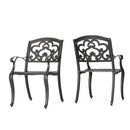 Cast Aluminum Dining Chair With Hand Crafted Details - Copper
