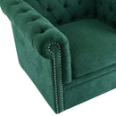 Chesterfield Style Swivel Club Chair With Button Tufted