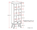 Draper - Mid Century Wide Bookcase And Storage Unit