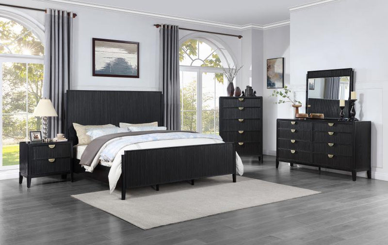 Brookmead - 8-Drawer Dresser With Mirror - Black