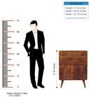 Curved Nordic Charm Cabinet - Brown