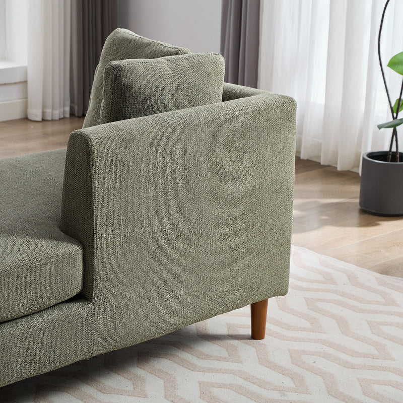 Wide Modern Double Sided Upholstered Chaise Lounge