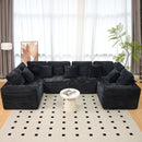 Modular U Shaped Sectional Sofa With Reversible Design