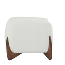 Modern Upholstered Boucle Arm Chair With Tuxedo Design And Triangular Legs